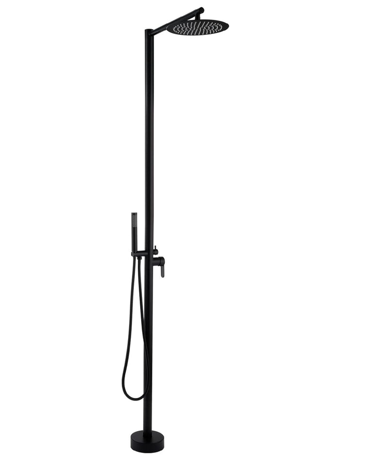 Outdoor Freestanding Shower with Rainfall Shower Head for Patio and Garden Use