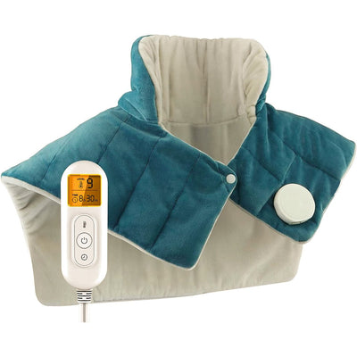 Electric Heat Therapy Pad for Neck Shoulders and Back with Adjustable Temperature and Timer