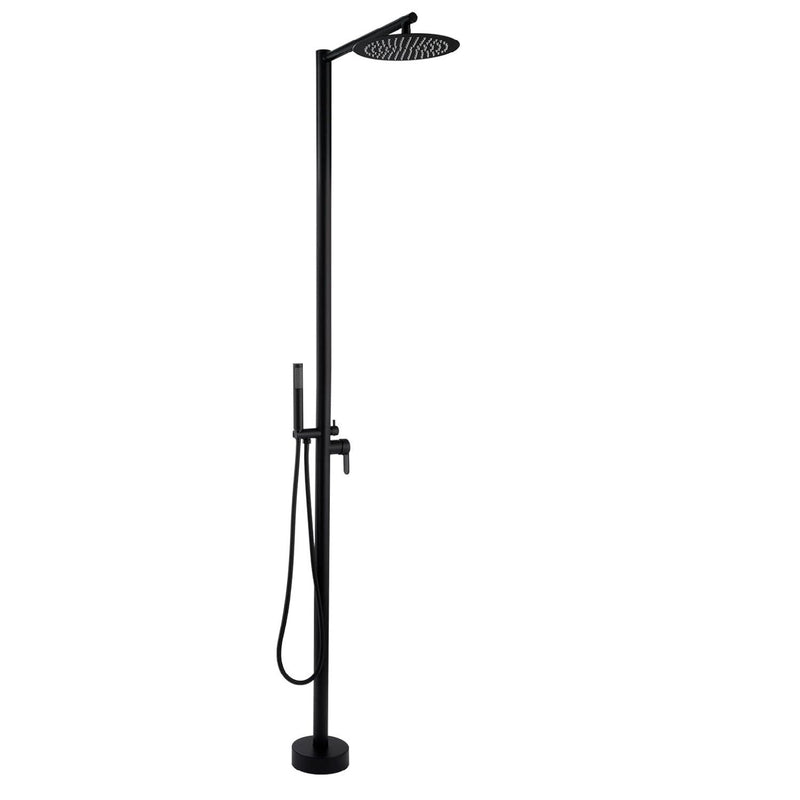 Outdoor Freestanding Shower with Rainfall Shower Head for Patio and Garden Use