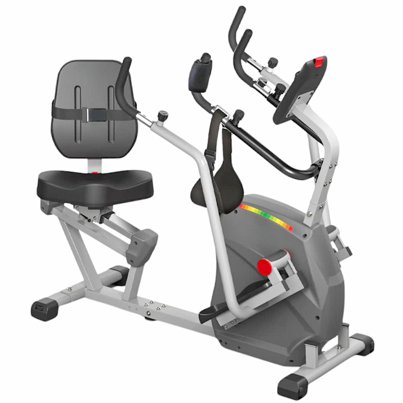 Recumbent Cross Trainer with Swivel Seat and Leg Harness – Magnetic Resistance and Safety Stop System